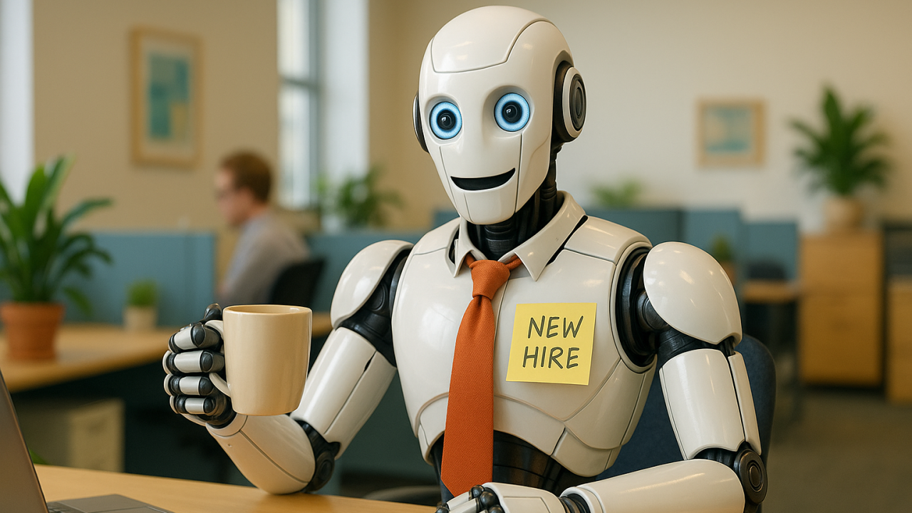 A humanoid robot with a 