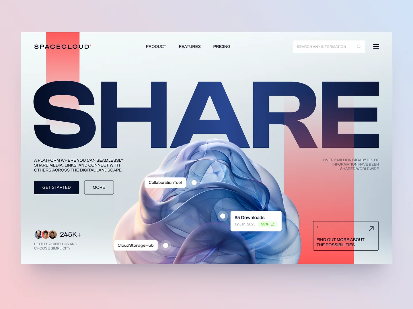 A visually stunning website design