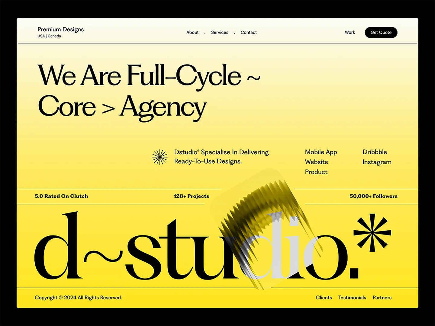 An innovate and striking website design