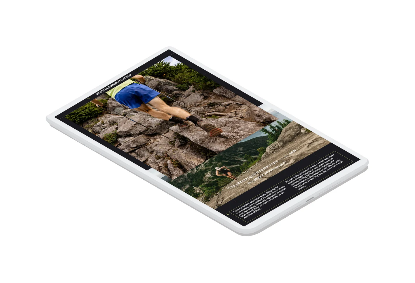 A photo editorial collage on the award winning Spring Run experience