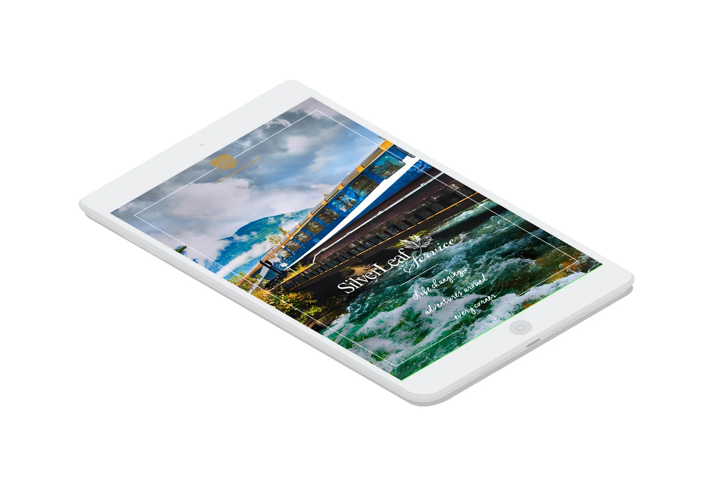 Rocky Mountaineer Silver Leaf Service class shown on a tablet device