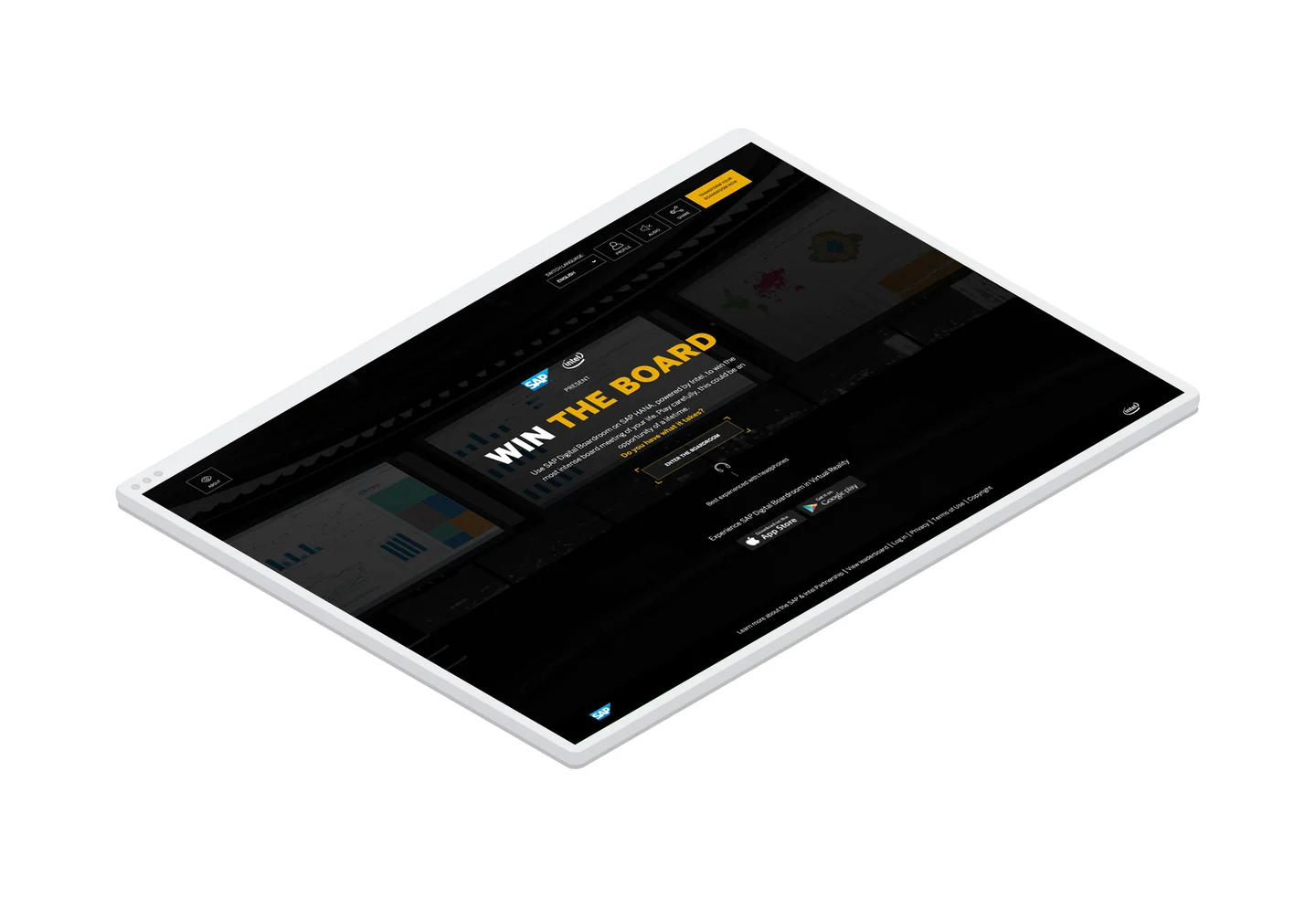 The homepage of the Win the Board site that grants users access to the worlds toughest board.