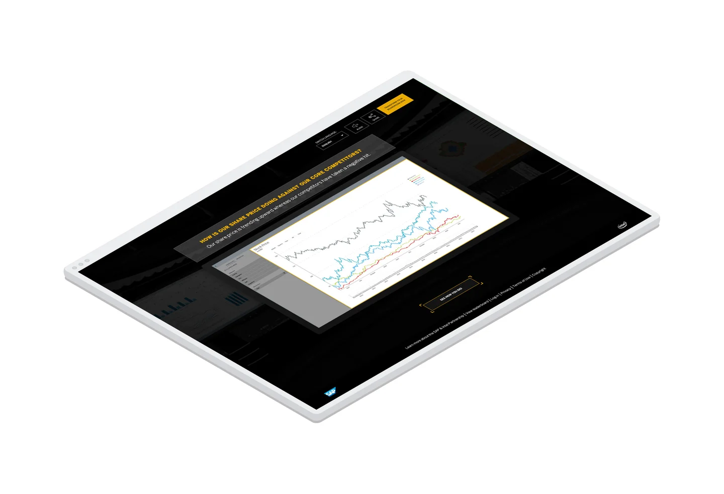 A correct response is displayed to the user after they've made their selection in the boardroom