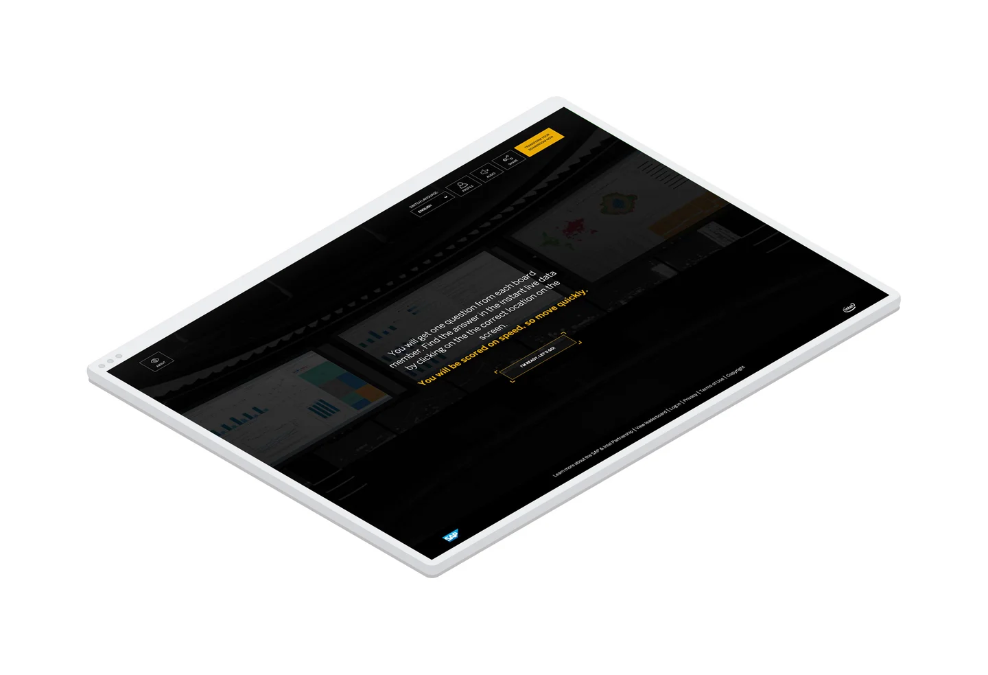 A quick final instruction screen before the user attempts their first board presentation