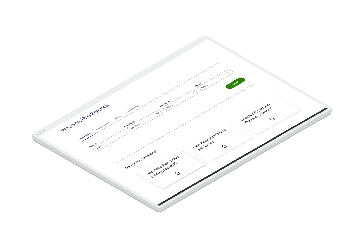 The administrator dashboard for the TELUS IQ e-commerce application in a browser window